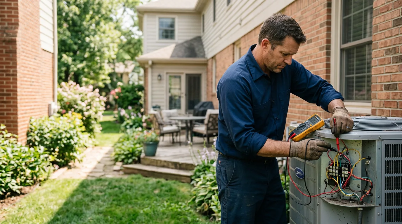 HVAC technician working near Riverside, CT